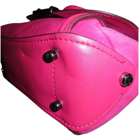 Coach 2016 Drifter Pink Mixed Leather Carryall Satchel 2 Way Crossbody Handbag - Picture 11 of 14